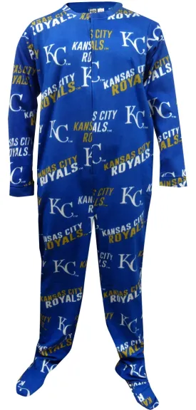 Kansas City Royals Guys One Piece Footie Pajama