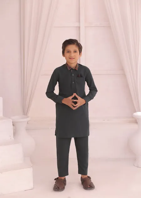 KD 690 Kids Charcoal Kurta Pajama