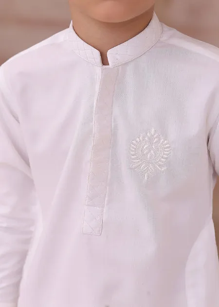 KD 701 Kids White Kurta With Pajama