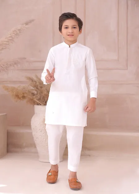 KD 701 Kids White Kurta With Pajama