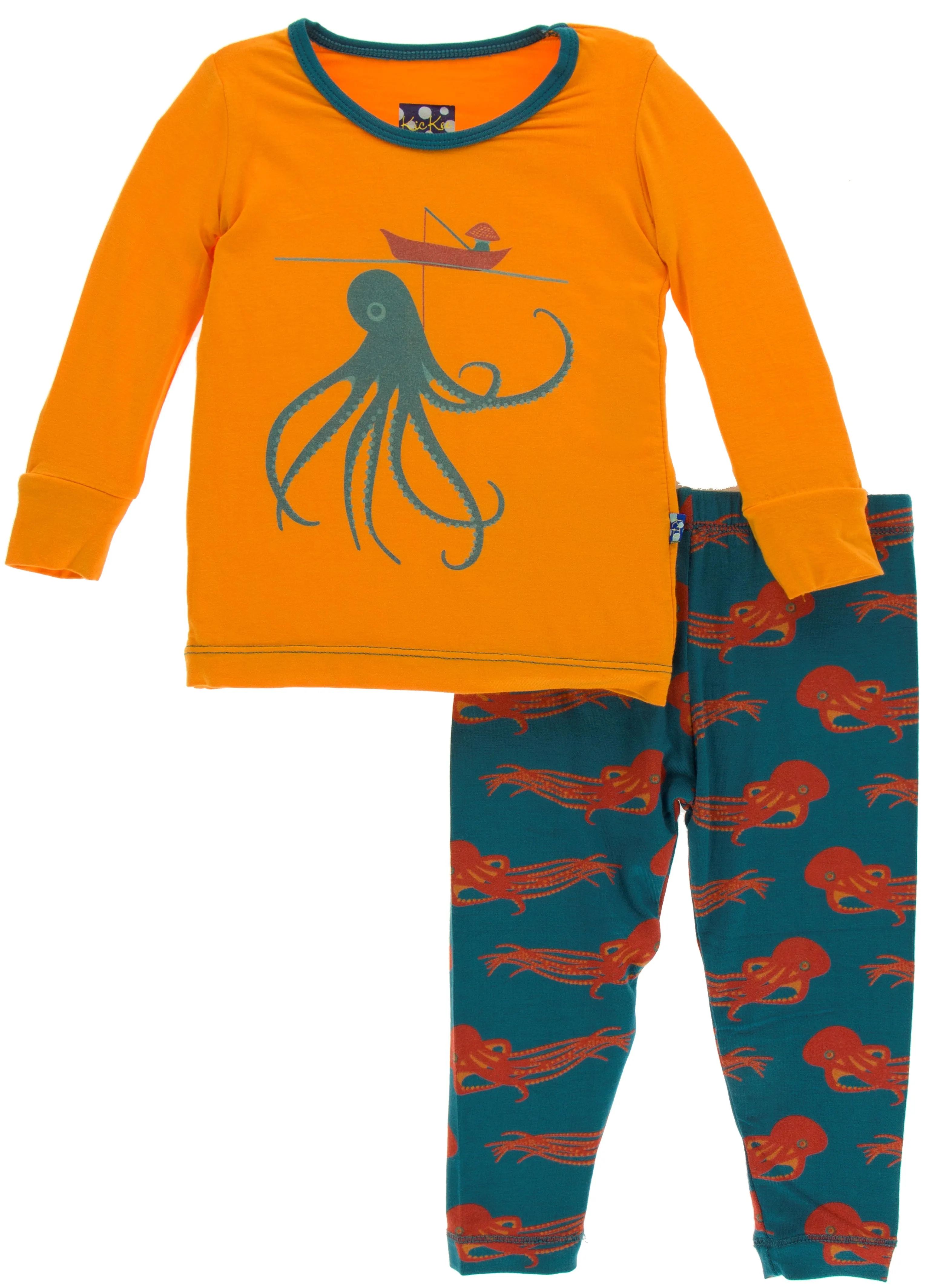 KicKee Pants Oasis Octopus L/S Pajama Set