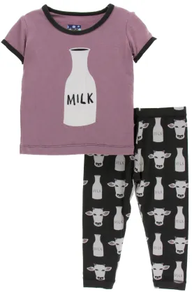 KicKee Pants Zebra Tuscan Cow S/S Pajama Set with Pants