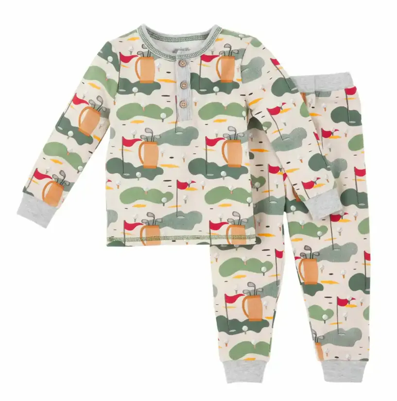 Kids Grey Golf PJs