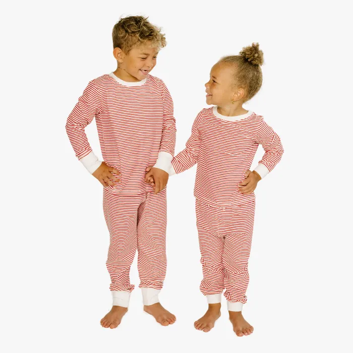 Kids' Unisex Jogger Pajama Set - Cozy Stripe