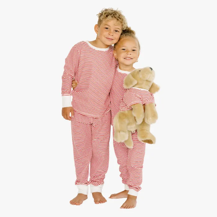 Kids' Unisex Jogger Pajama Set - Cozy Stripe