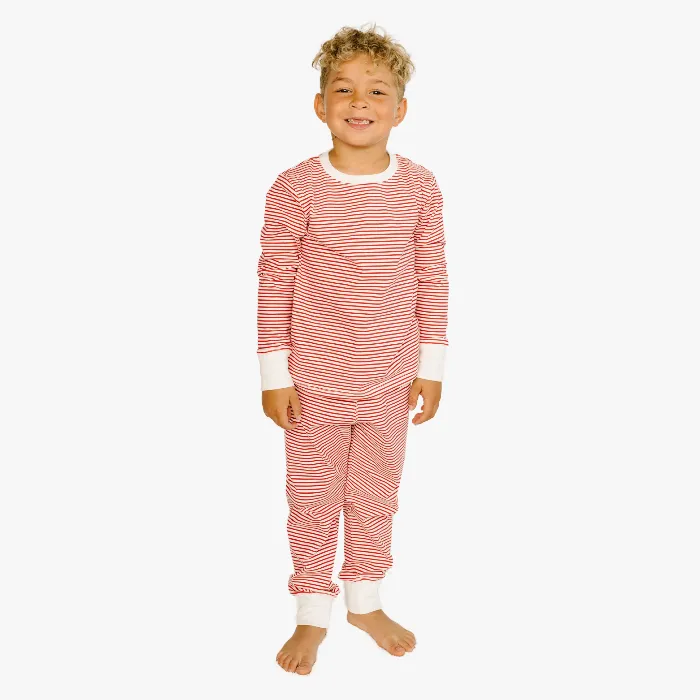 Kids' Unisex Jogger Pajama Set - Cozy Stripe