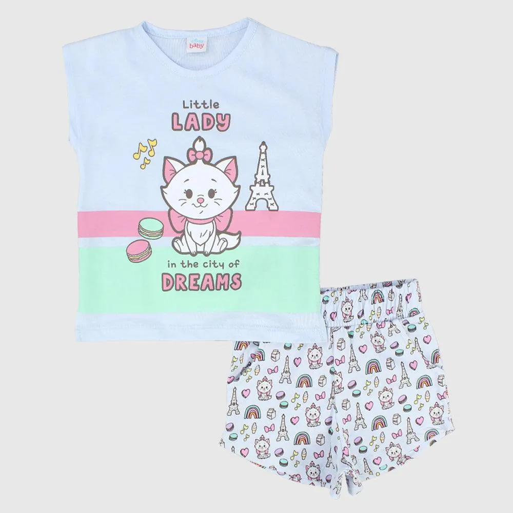 Kitten In Paris Sleeveless Pajama