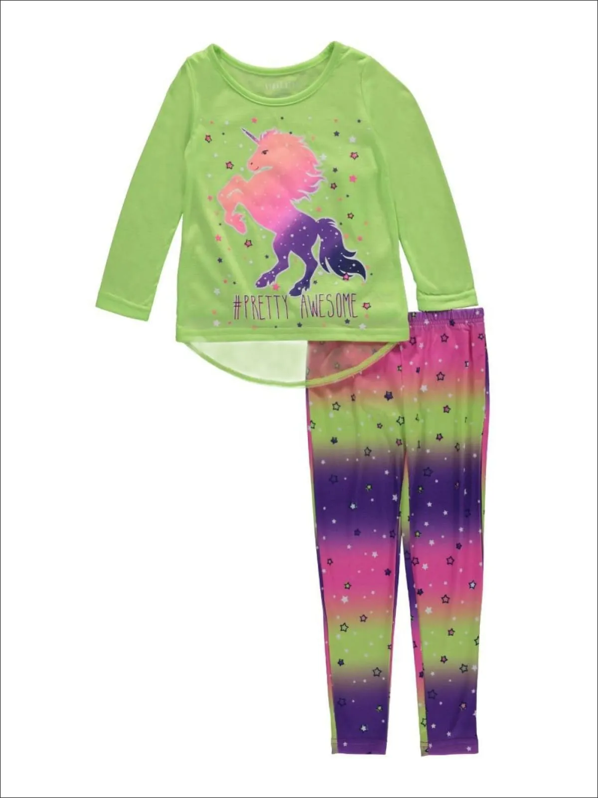 Komar Kids Big Girls Unicorn 2 Piece Pajama Set