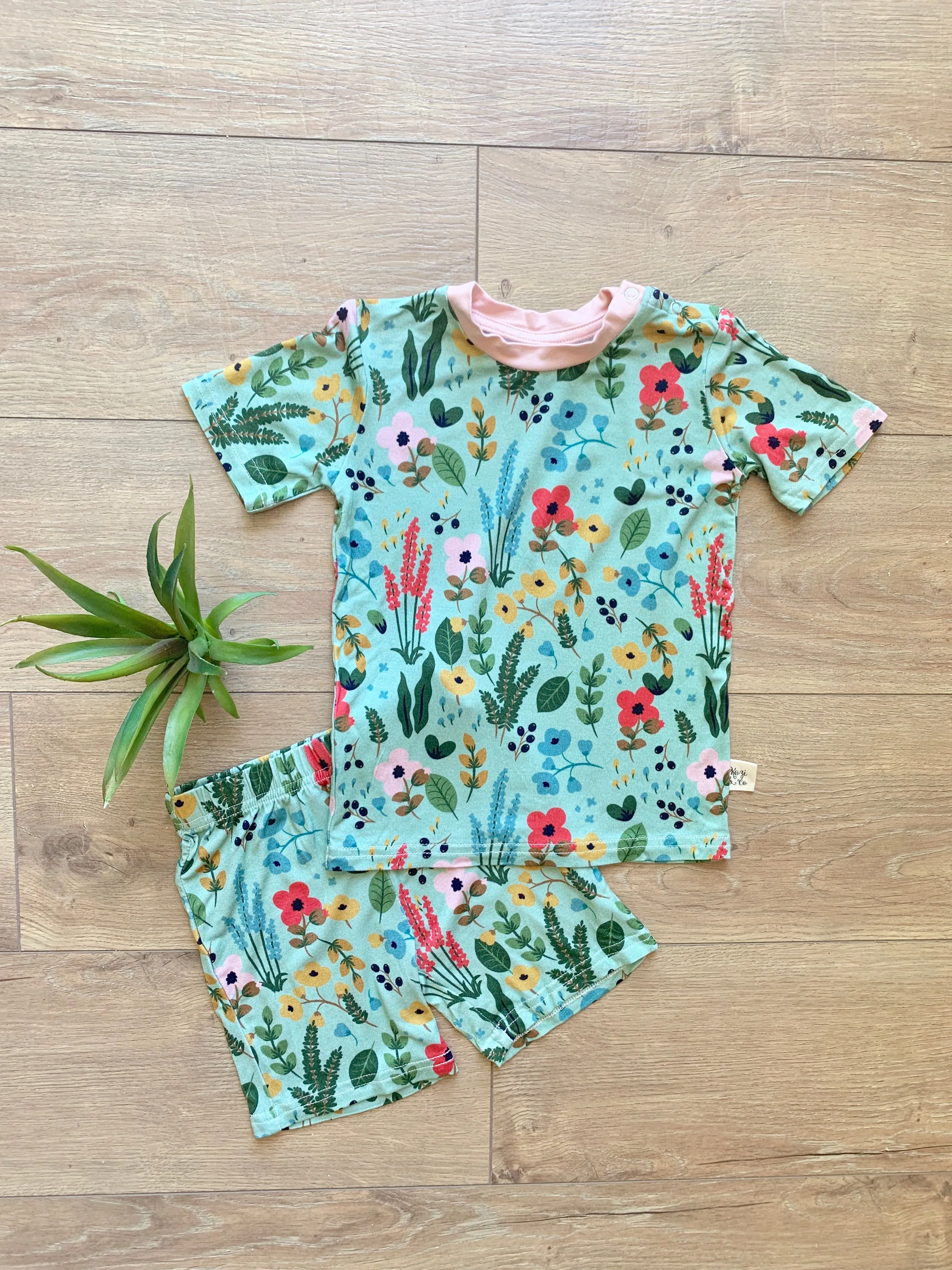 Kozi & Co Le Jardin S/S Pajama Set with Shorts