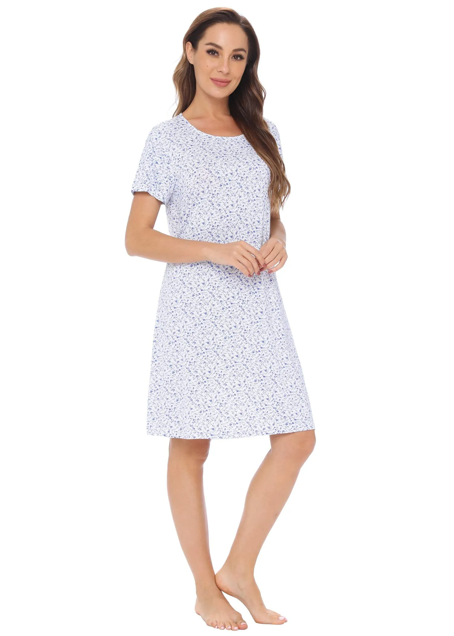 Latuza Women's Floral Nightgown Bamboo Viscose Nightshirt