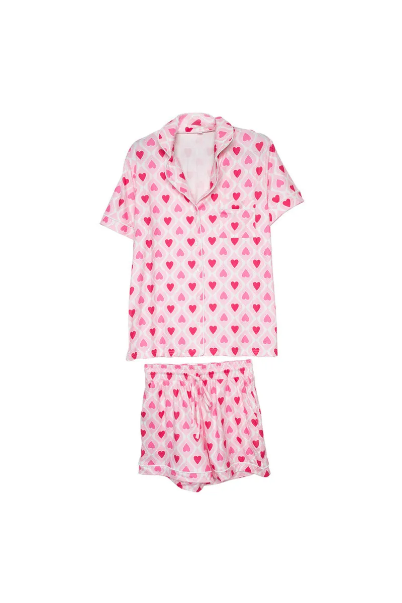 Light and Hot Pink Hearts Wholesale PJ Women's