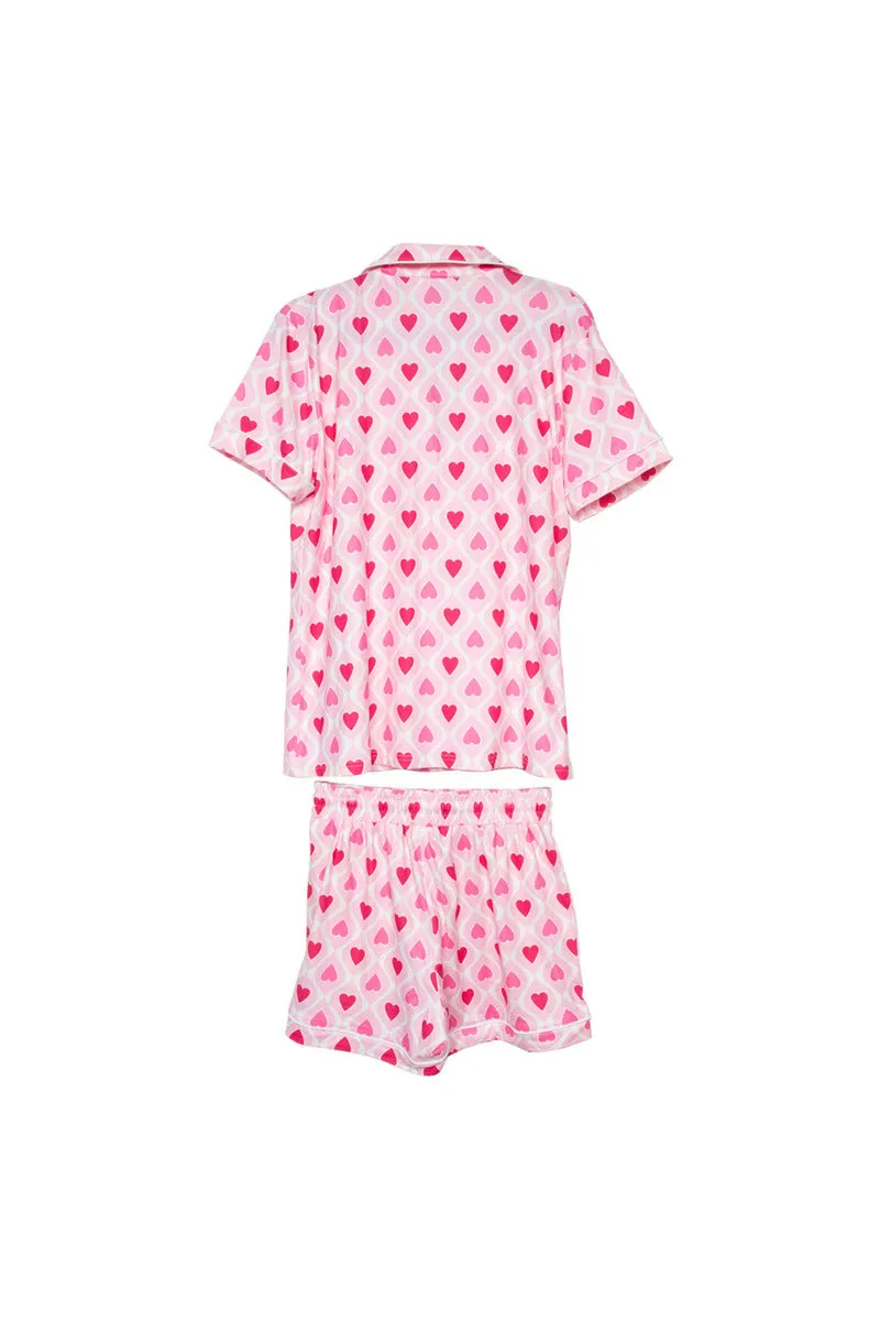 Light and Hot Pink Hearts Wholesale PJ Women's