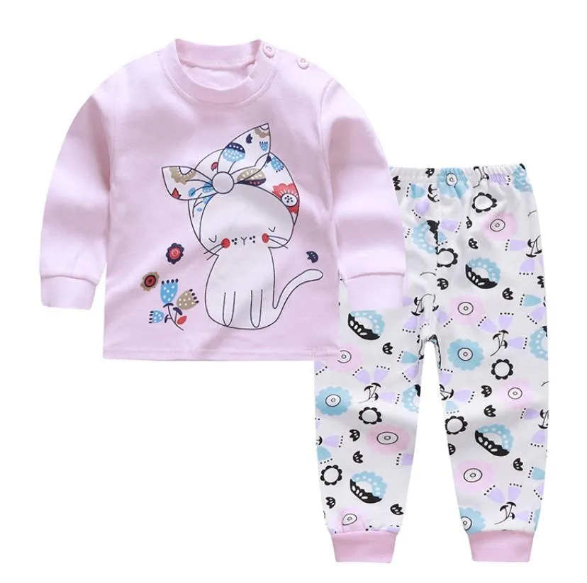 Little Elle and Sweet Kitty Baby and Toddler Pyjama Set of 2