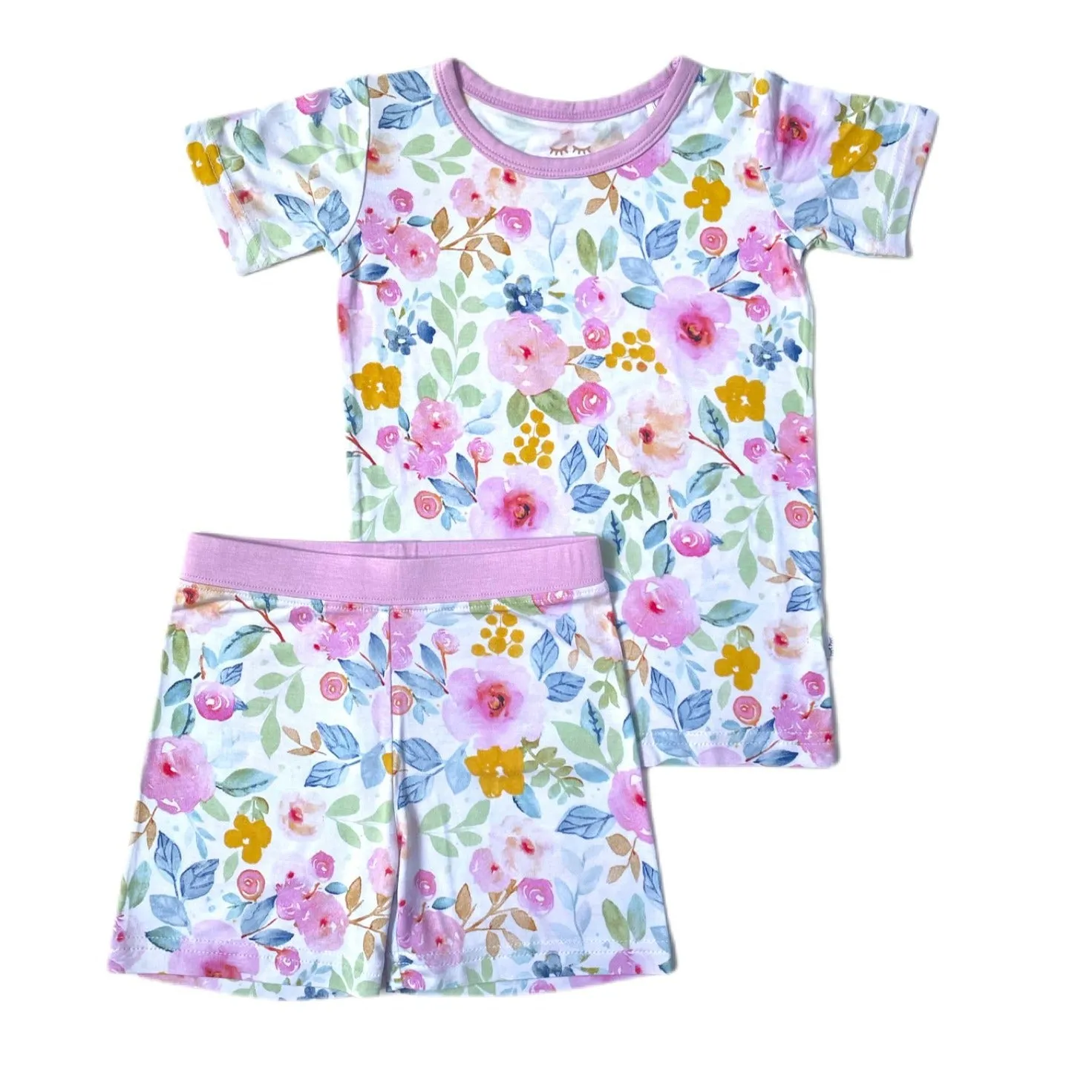 Little Sleepies Bella Blooms S/S 2pc Pajama Set w/Shorts