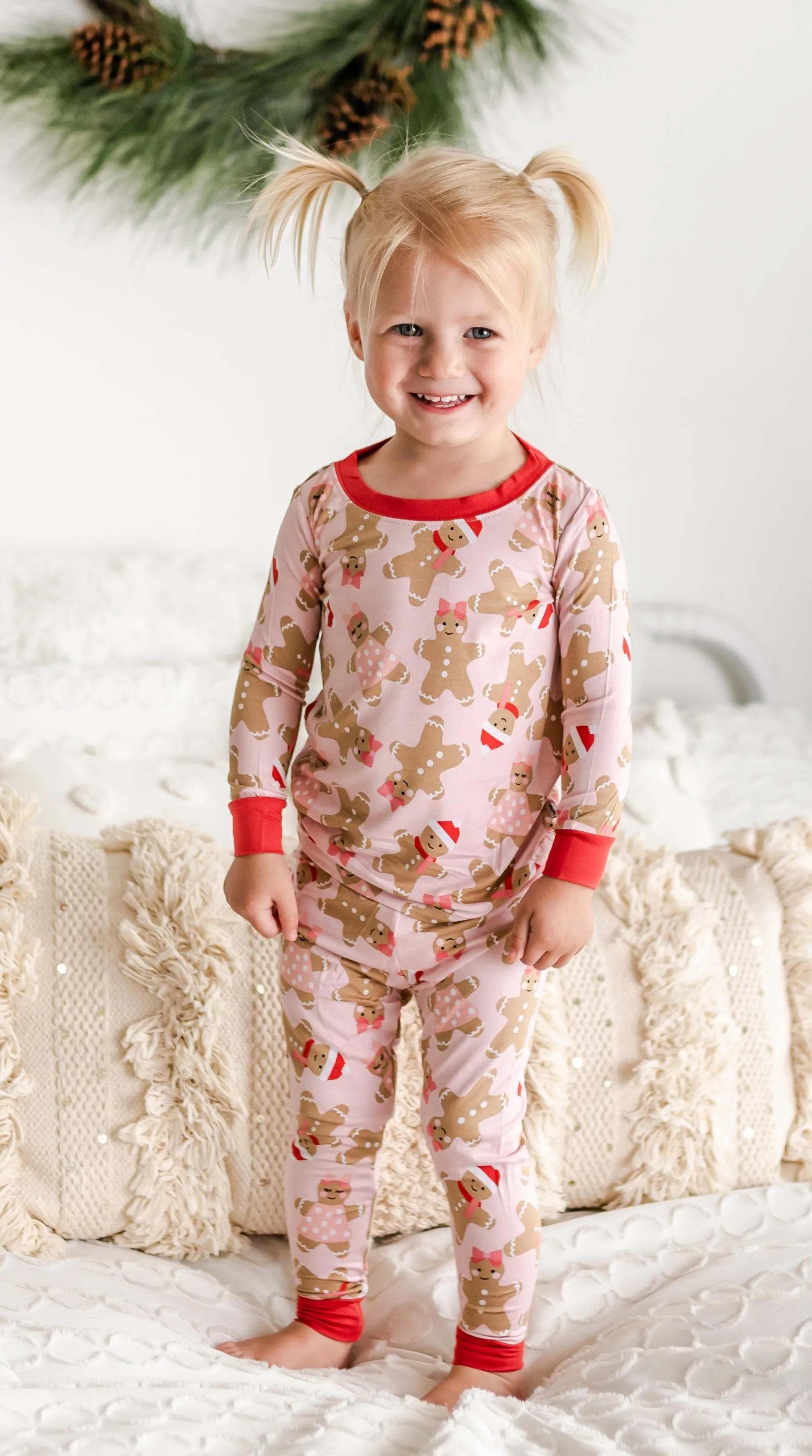 Little Sleepies Pink Gingerbread Bamboo 2pc Pajama Set