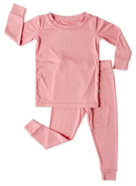 Little Sleepies Solid Bubblegum Bamboo 2pc Pajama Set