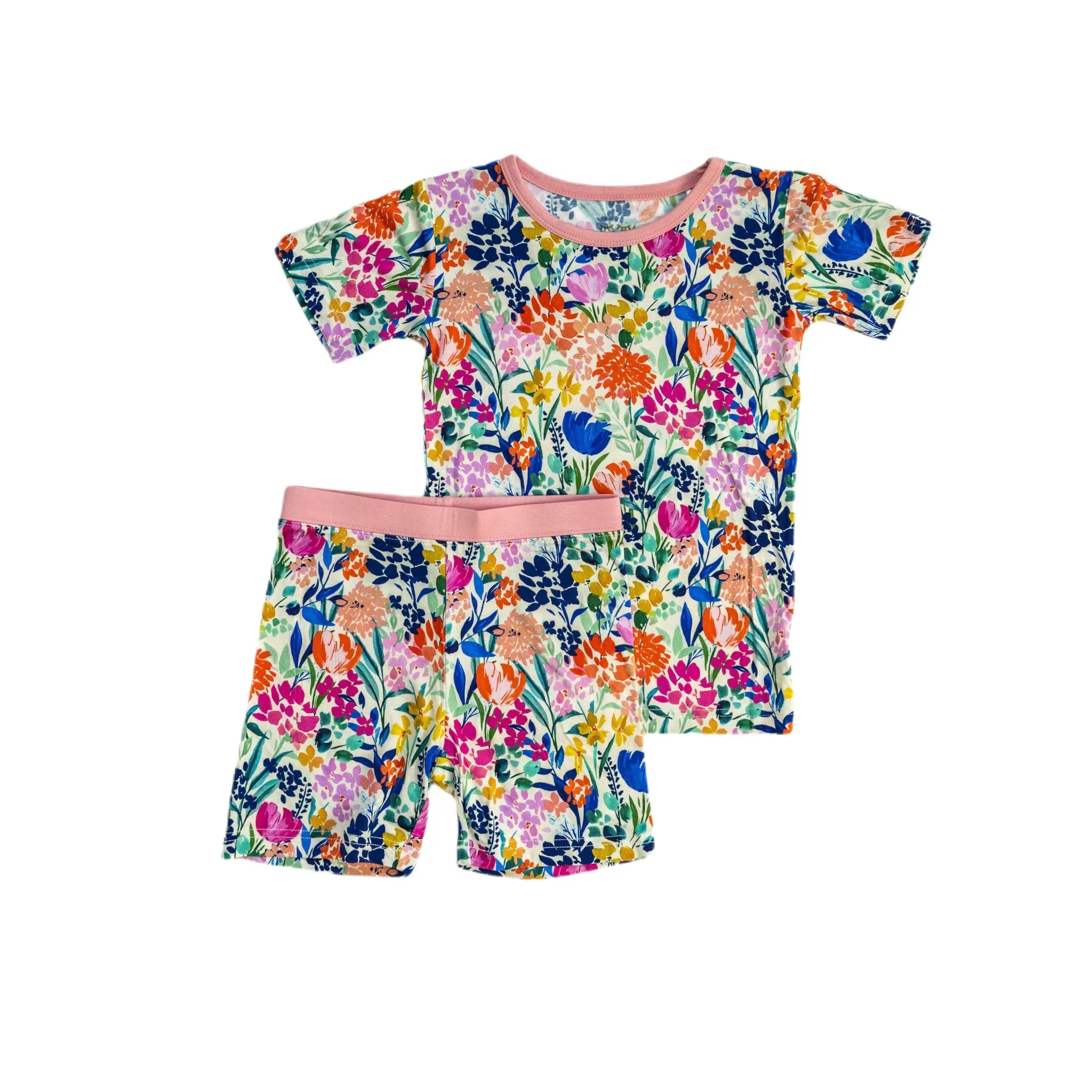 Little Sleepies Summer Garden S/S 2pc Pajama Set w/Shorts