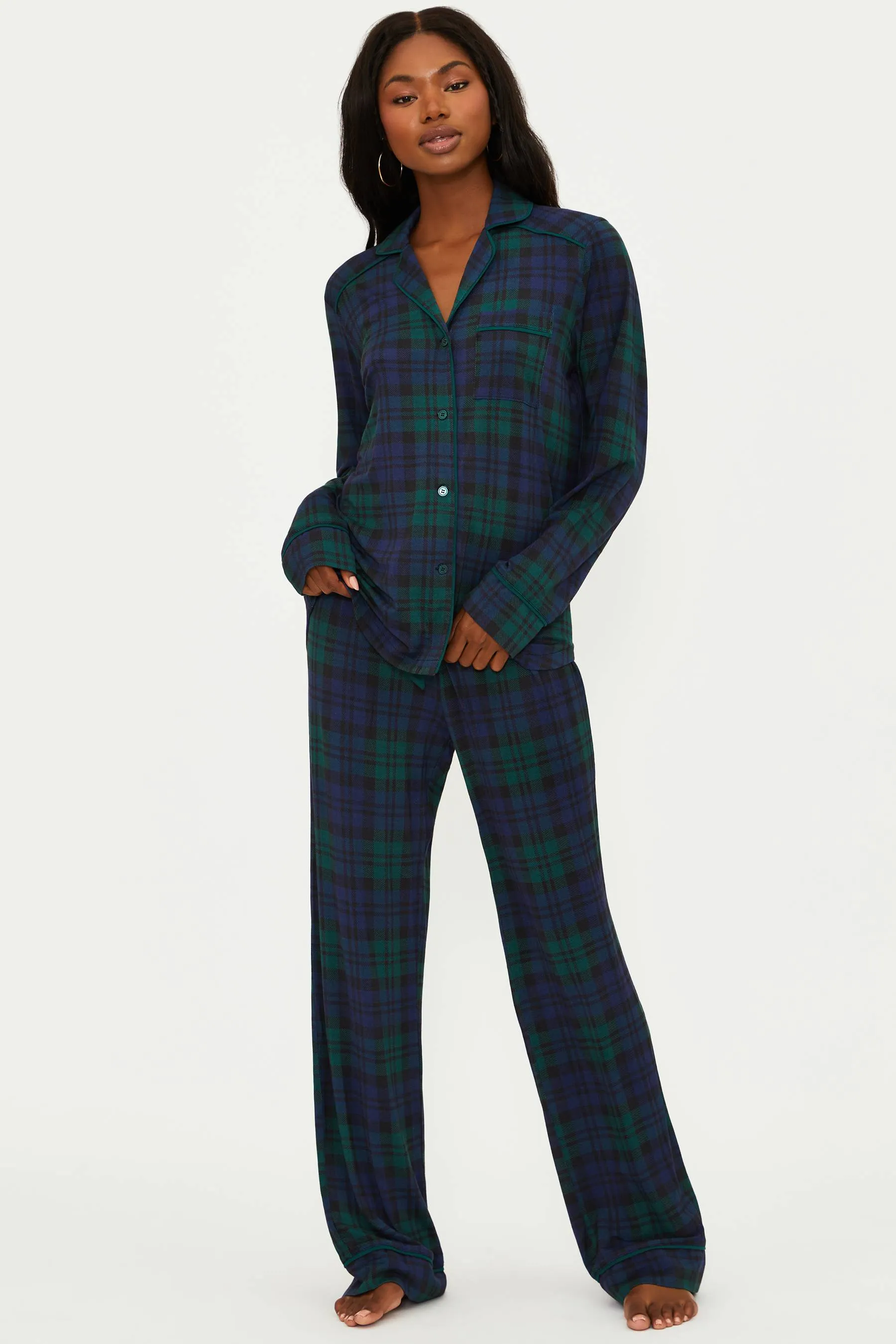 Livy Top & Connie Pant Set Wintergreen Plaid