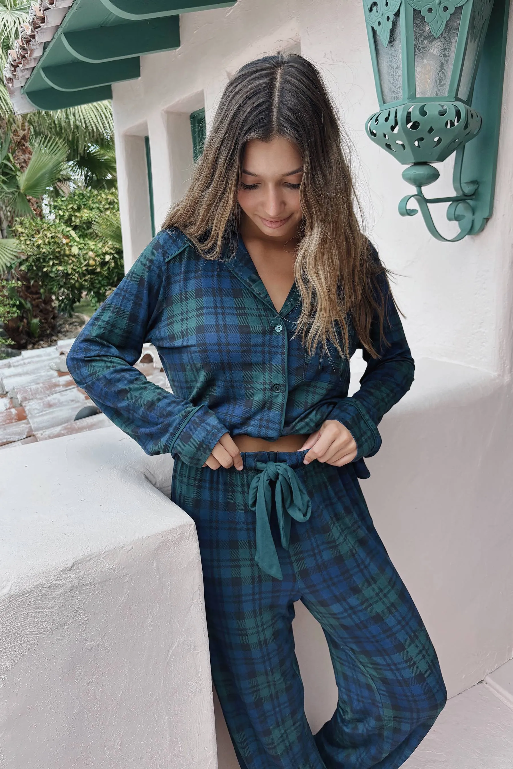 Livy Top & Connie Pant Set Wintergreen Plaid