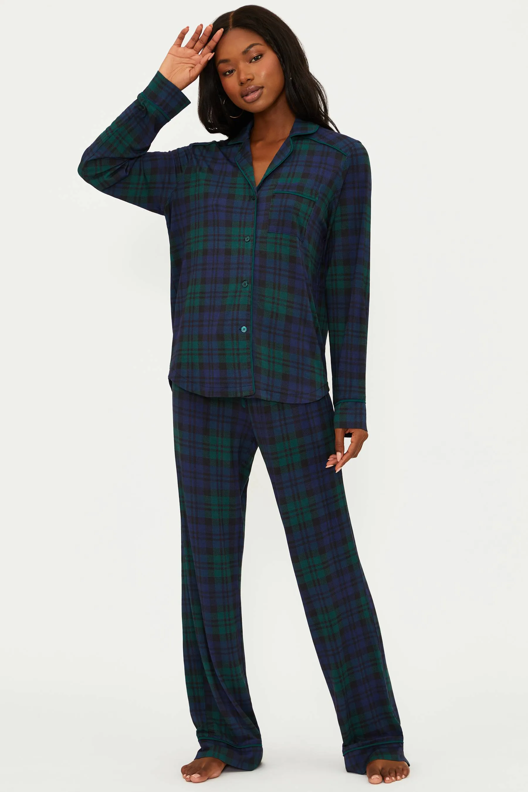 Livy Top & Connie Pant Set Wintergreen Plaid