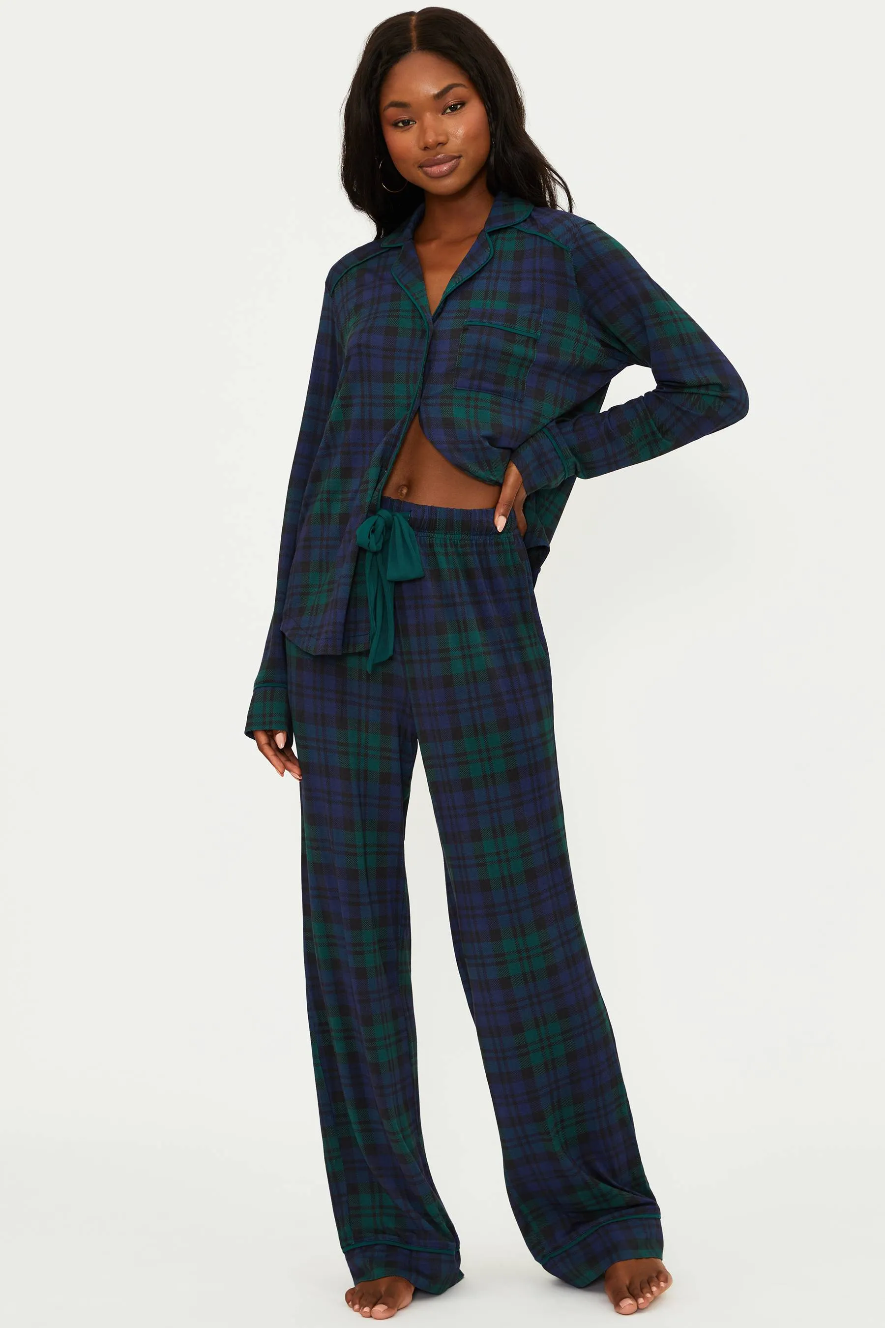 Livy Top & Connie Pant Set Wintergreen Plaid