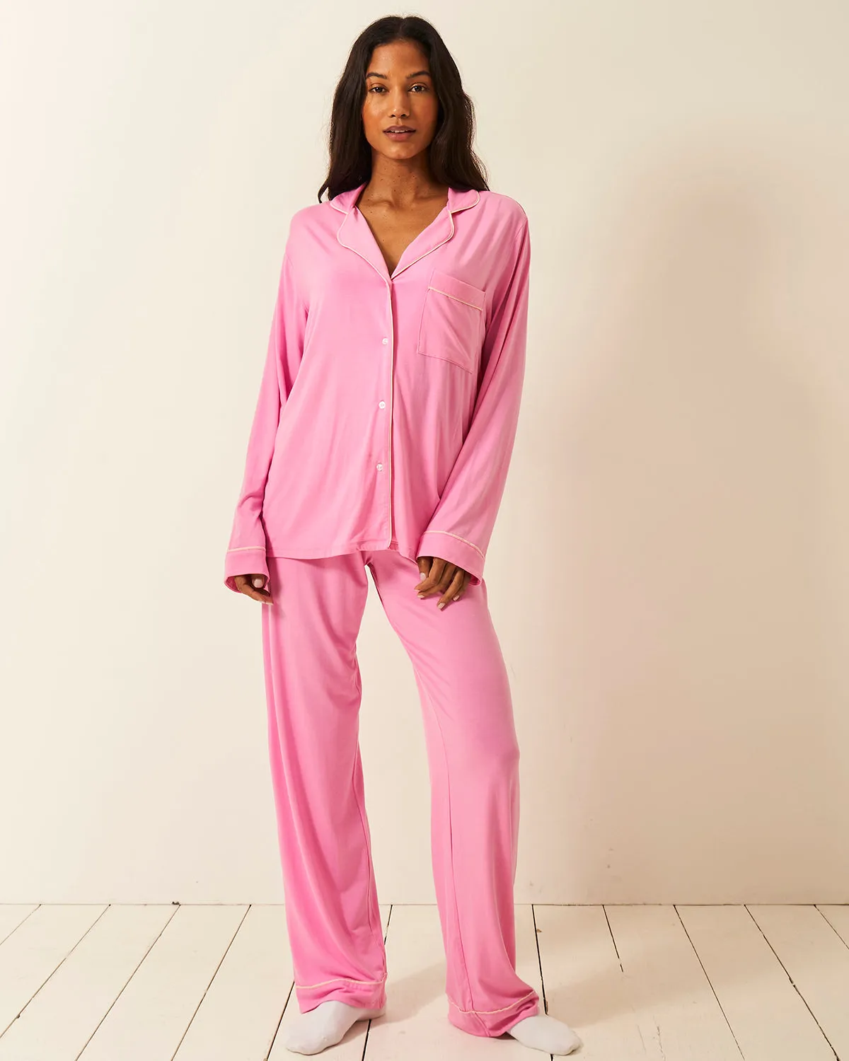 Long Pajama Set - Moonlight Mauve