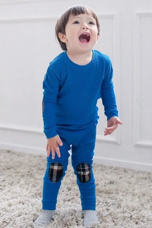 Maple Patch Blue Long Sleeve Pajama