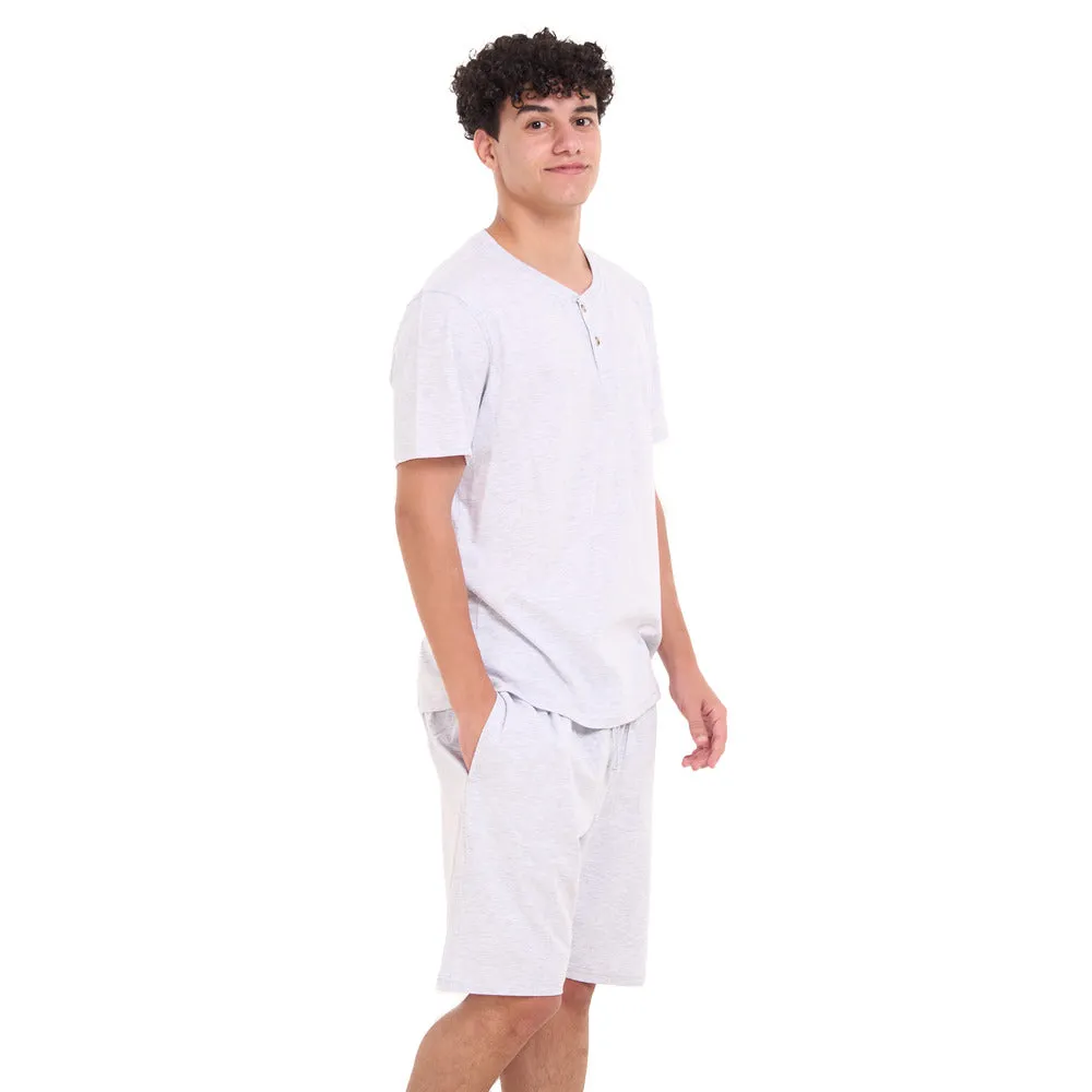 Men summer pajama set Grey T-shirt   short