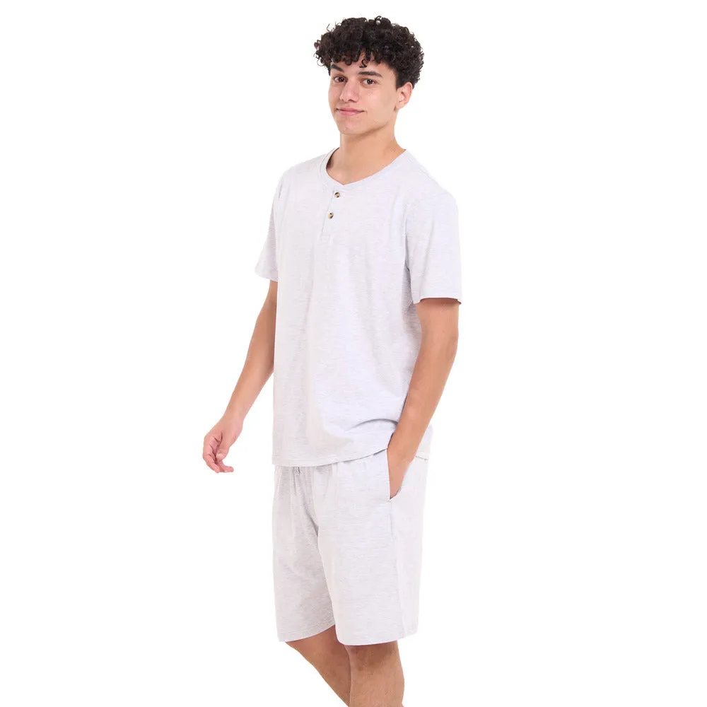 Men summer pajama set Grey T-shirt   short