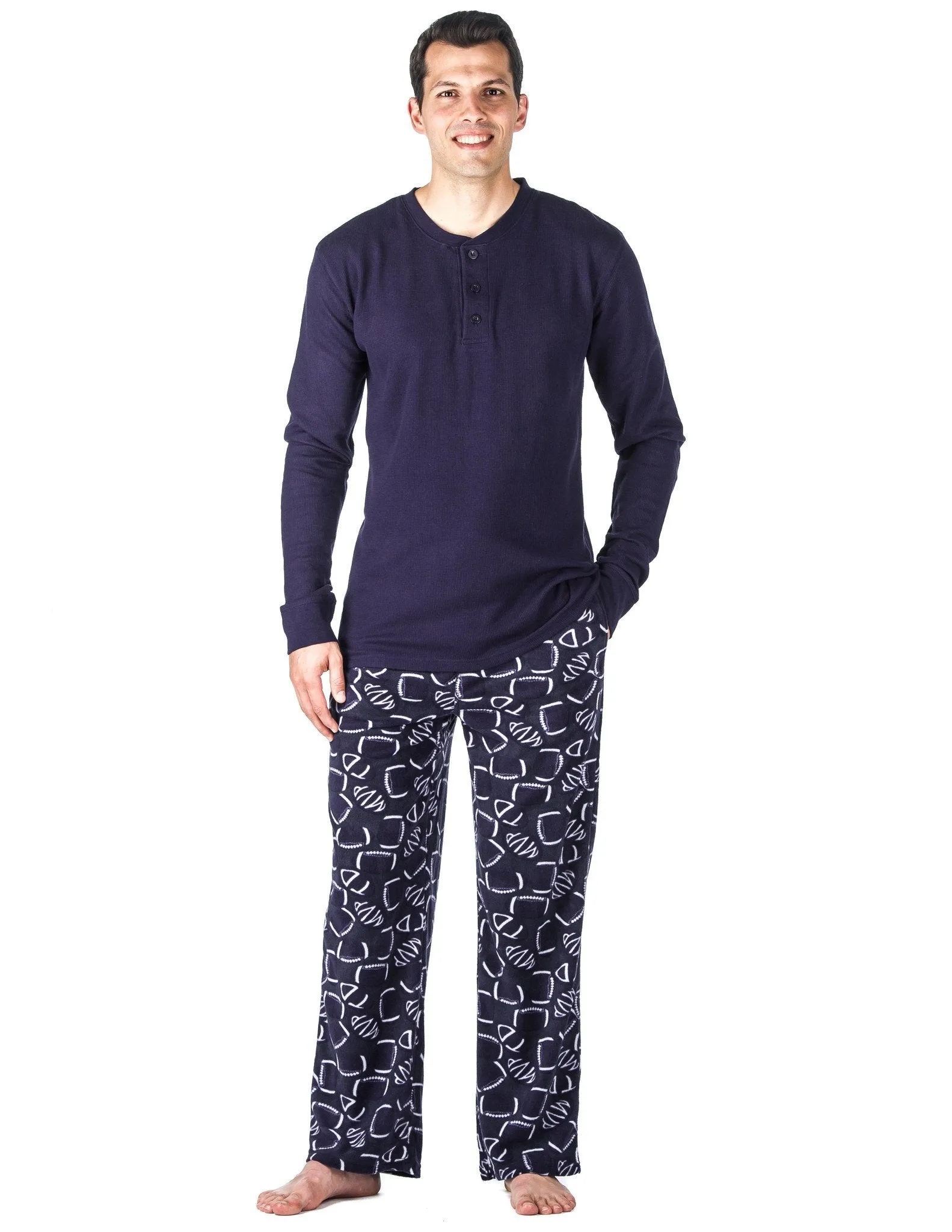 Men's Microfleece Lounge Set - Football