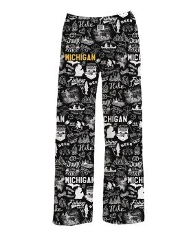 Michigan Chalkboard Lounge Pants