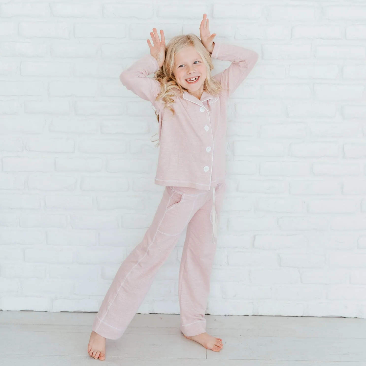 Mini Ice Pink Slumber Button Down