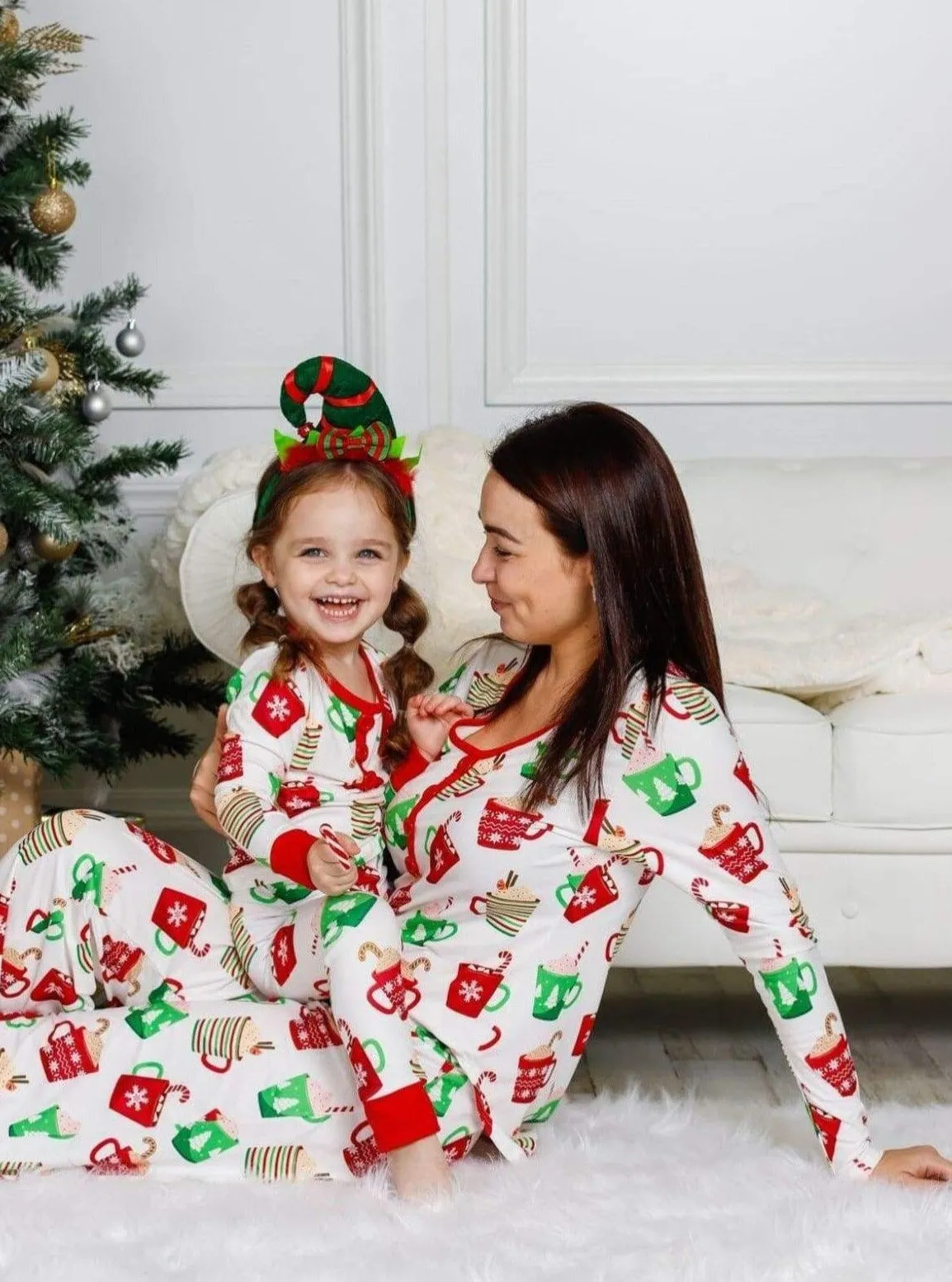 Mommy And Me Christmas Cocoa Pajama Set