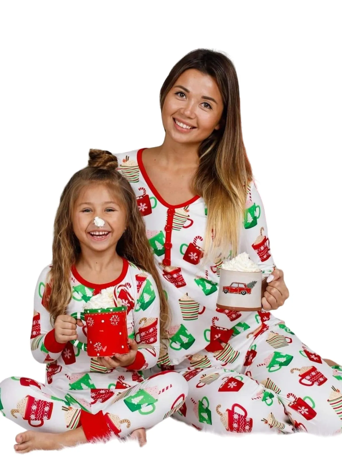 Mommy And Me Christmas Cocoa Pajama Set