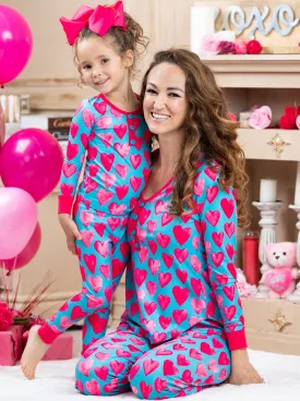 Mommy and Me Hearts A Plenty Pajama Set