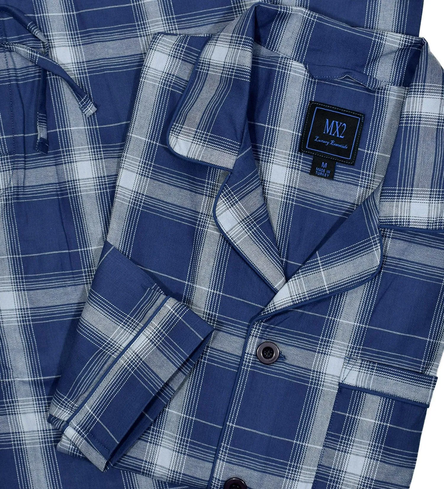 MP007 Navy Plaid Pajama