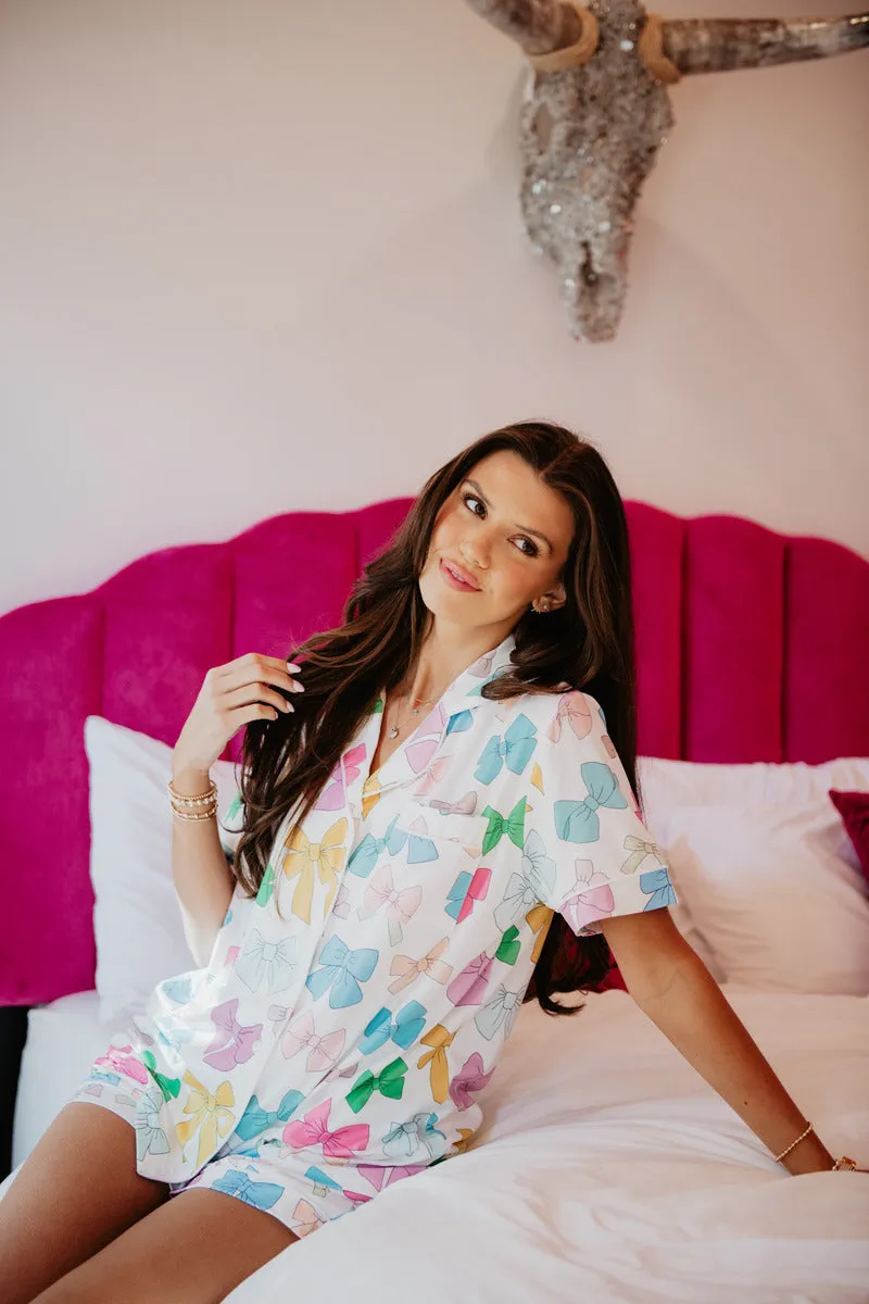 Multicolored Coquette Bows Wholesale Loungewear Set