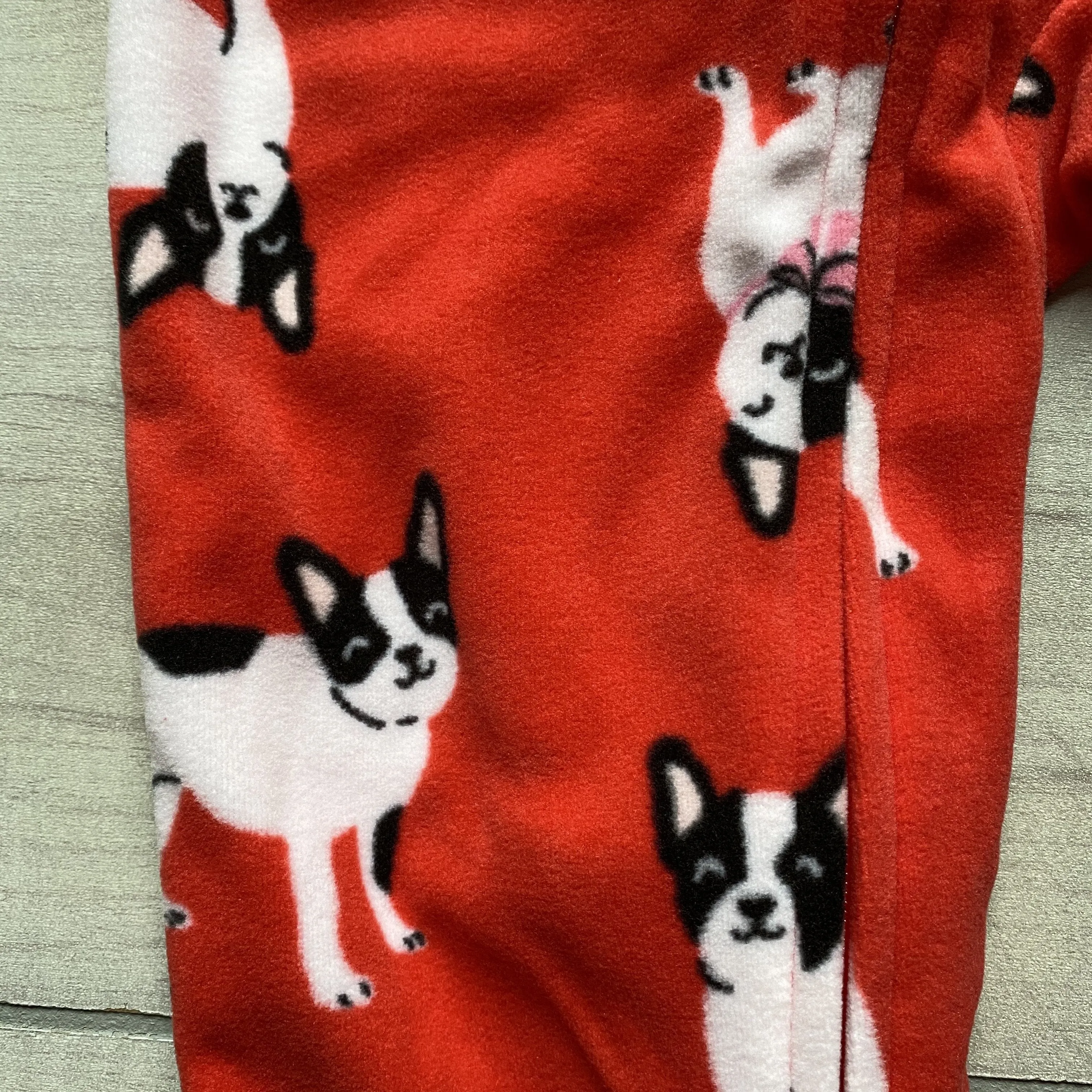 NEW Carter's Footed Zipper Red Dog Fleece Pajama One Piece Sleeper