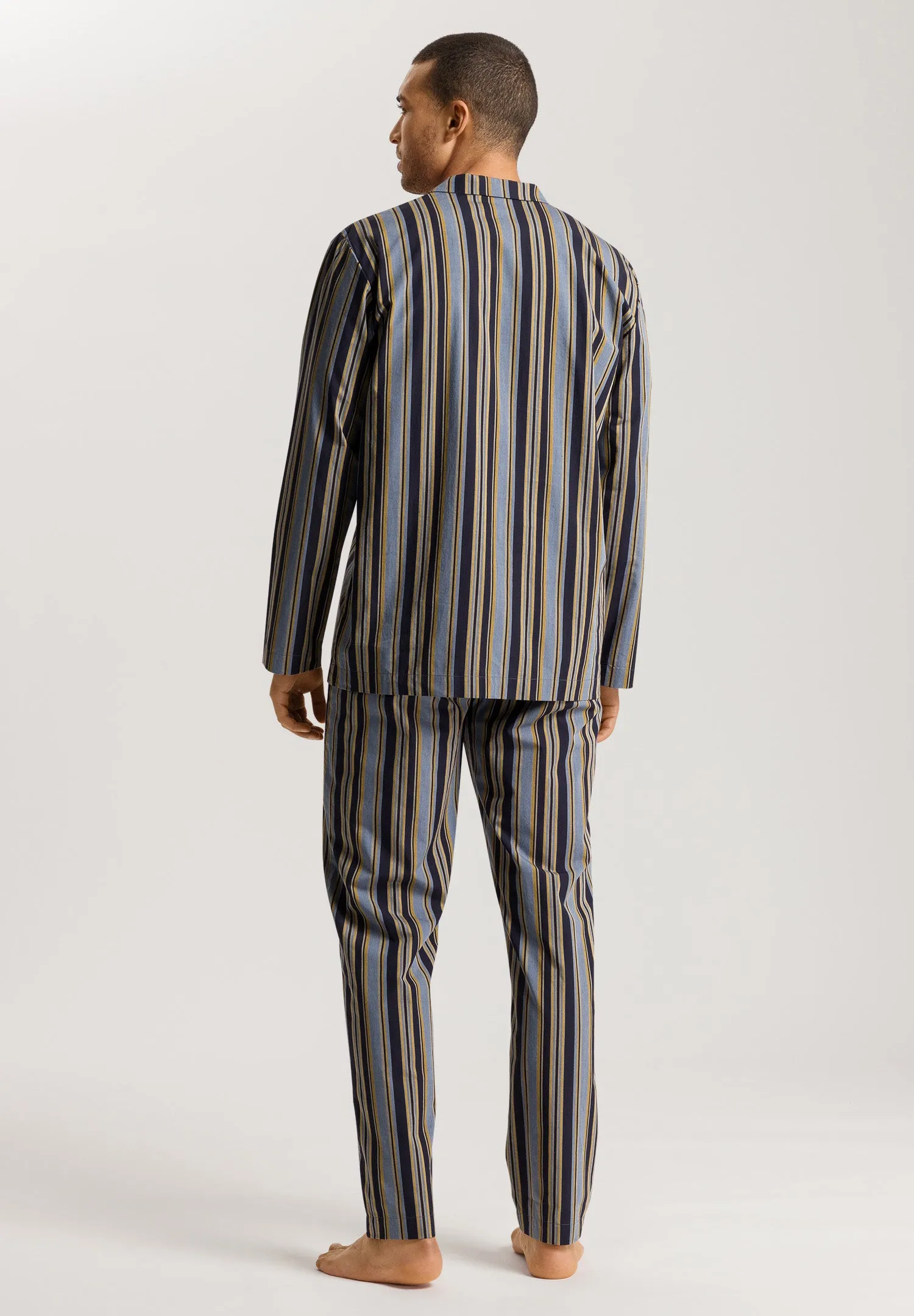 Night And Day Woven Cotton Pajama Set | Ocean Stripe 75115-2886