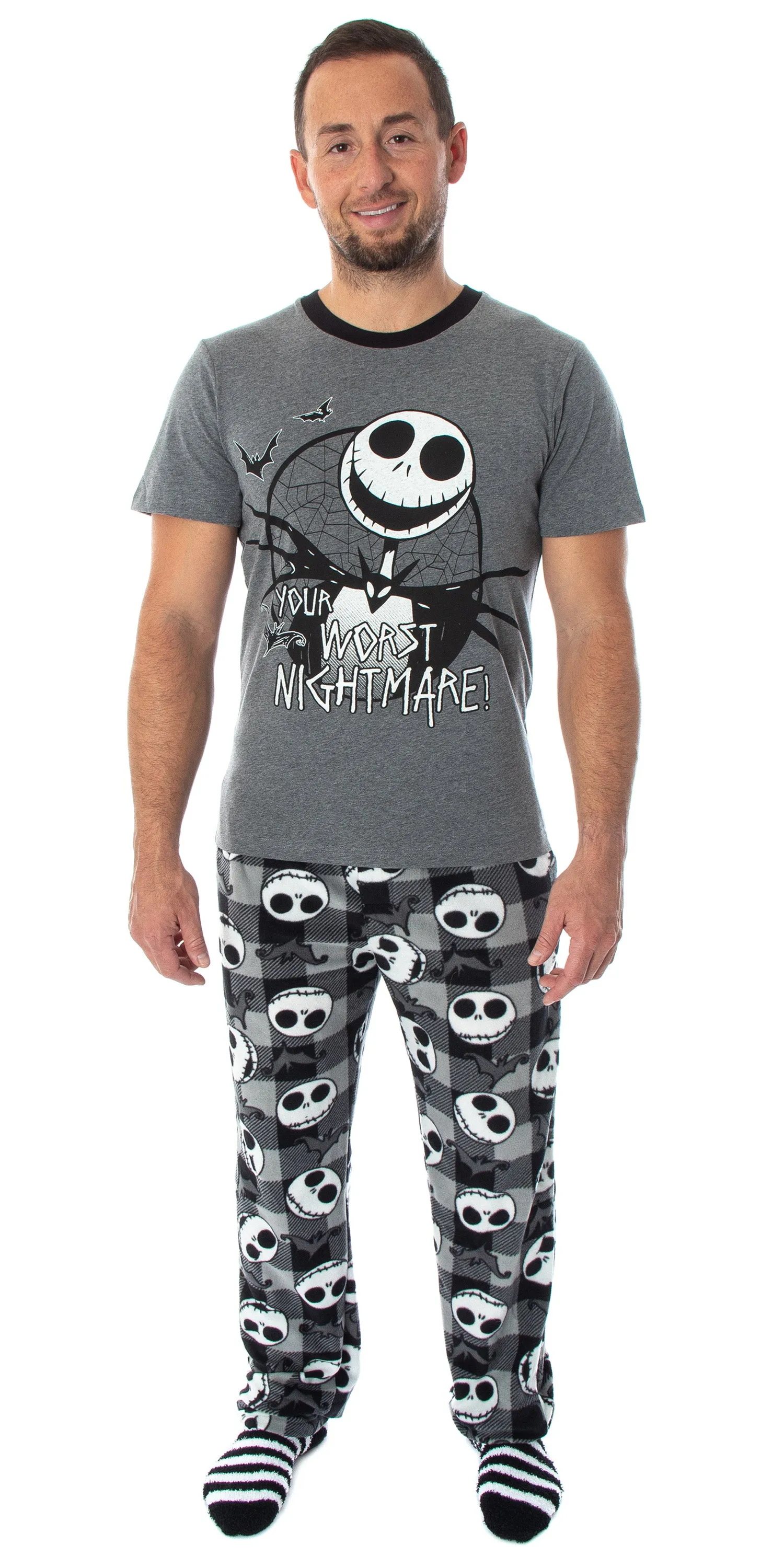 Nightmare Before Christmas 3 Piece Gift Set Pajama Pants, Shirt and Socks