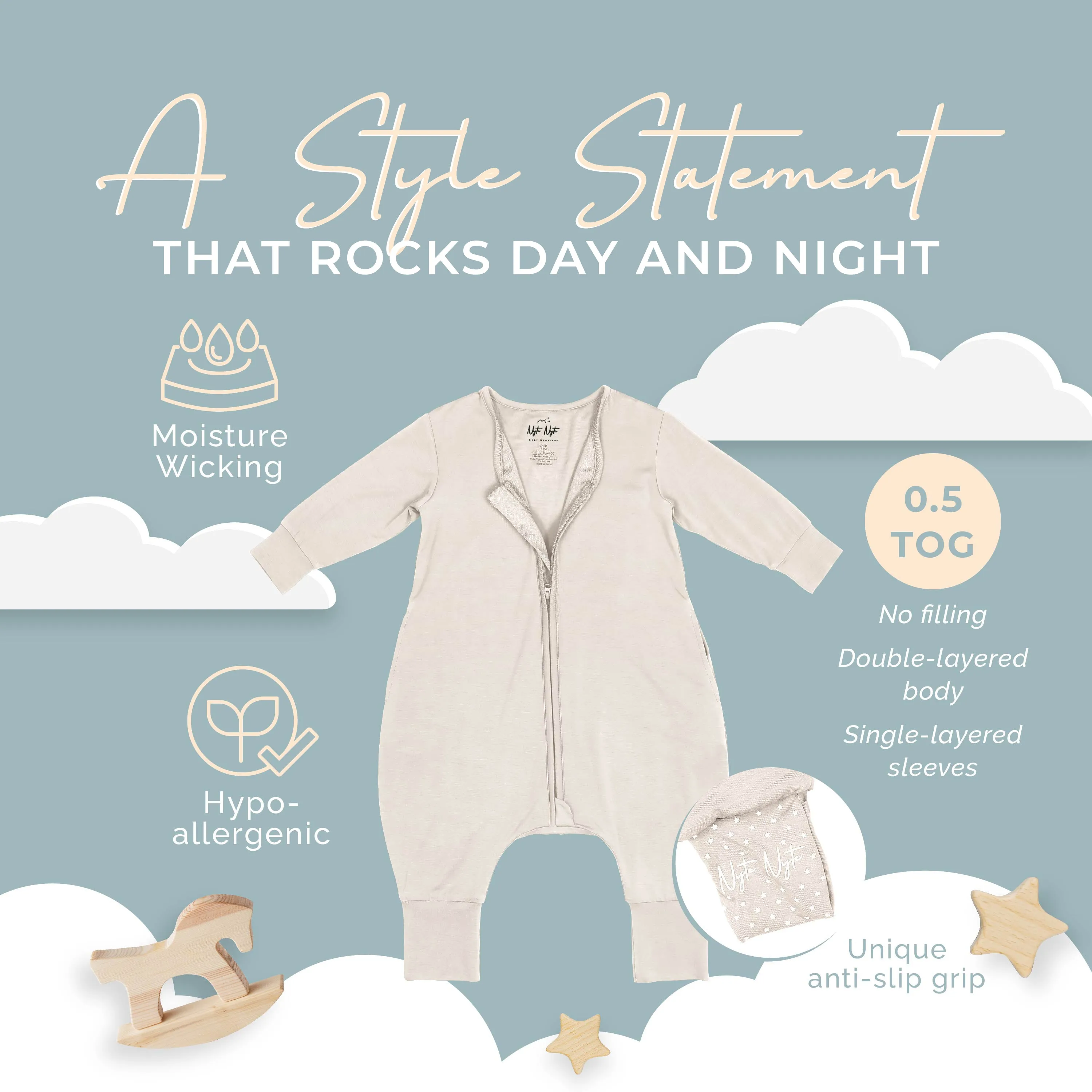 Nyte Nyte 0.5 SnuggleSack Romper   Colors