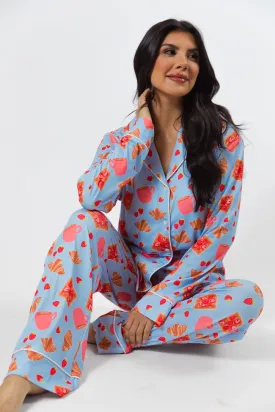 On A Cloud In Girl Brunch Plush Knit Pajama Set