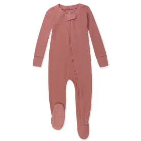 Organic Cotton Waffle Snug-Fit Footed Pajamas