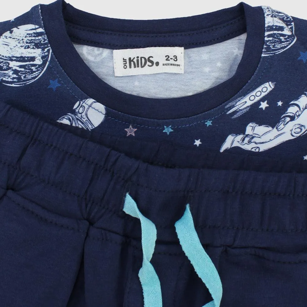 Outer Space Short-Sleeved Pajama