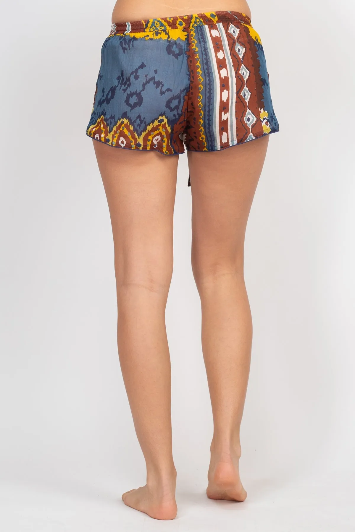 Pajama Shorts Patchwork Print