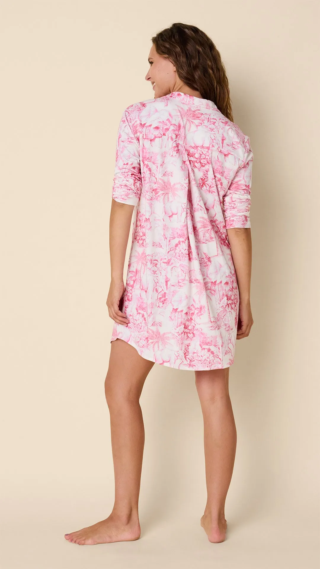 Palm Grove Toile Pima Knit Night Shirt