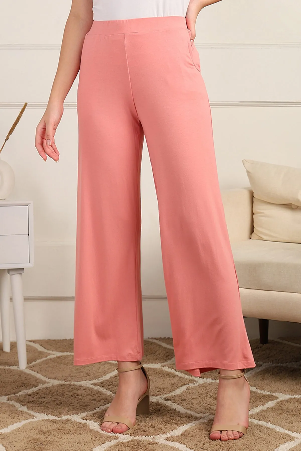 Peach High Waist Maternity Pajama