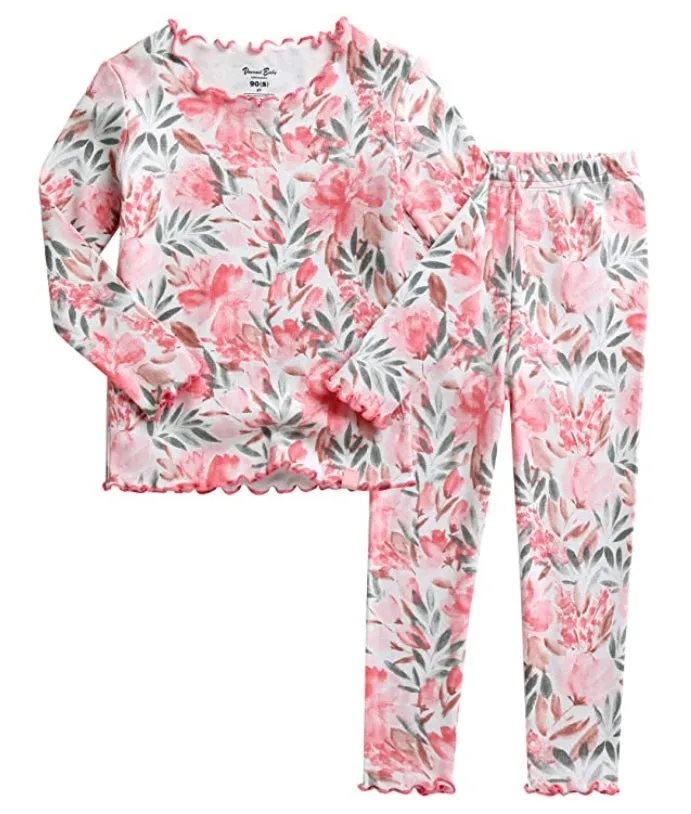 Pink Bloom Shirring Long Sleeve Pajama