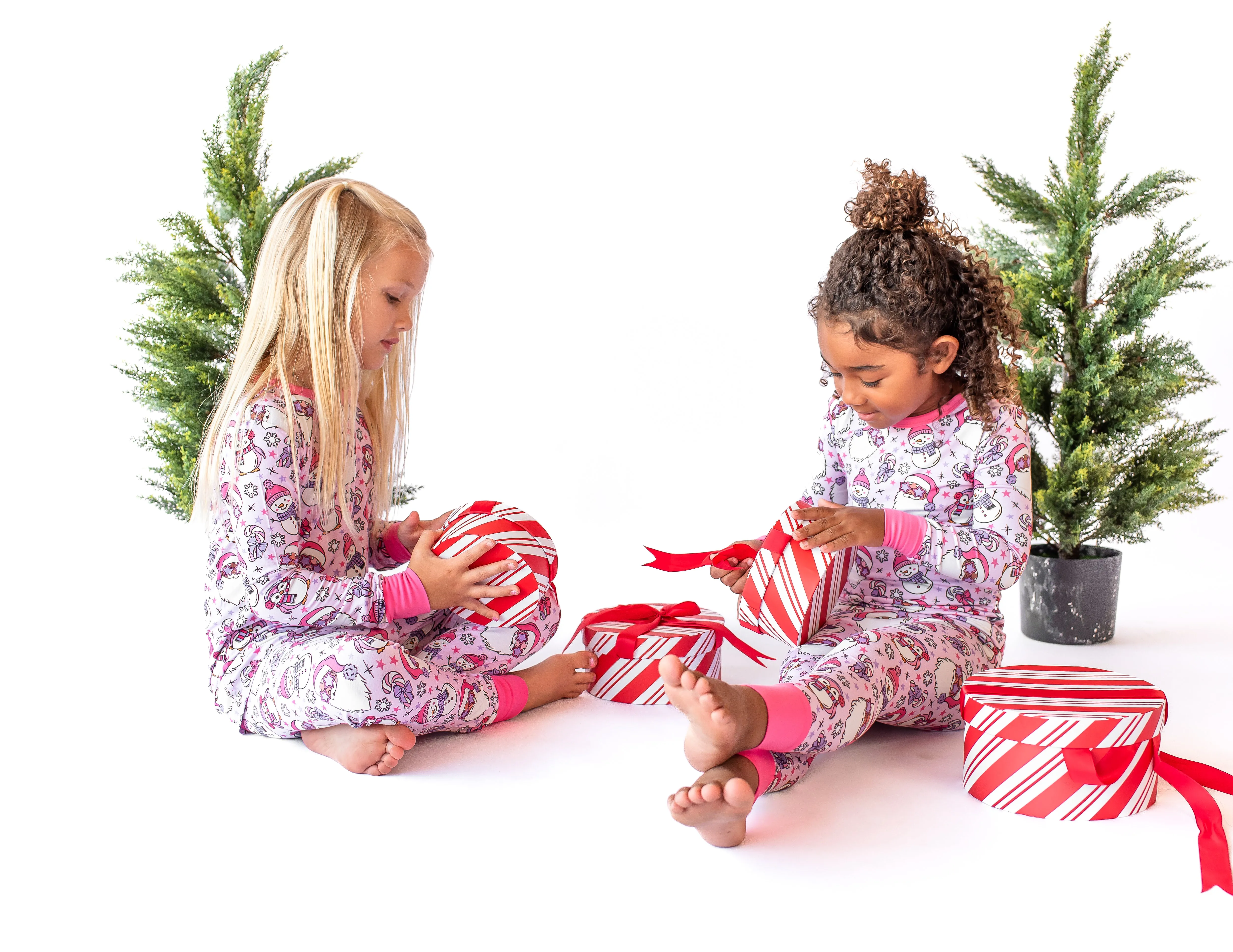 Pink Christmas 2pc Long Set