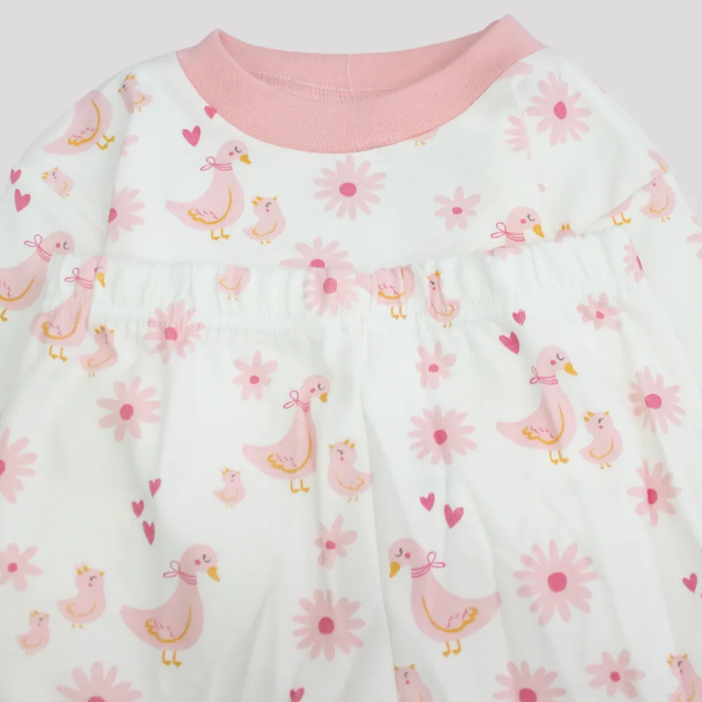 Pink Ducks Long-Sleeved Pajama